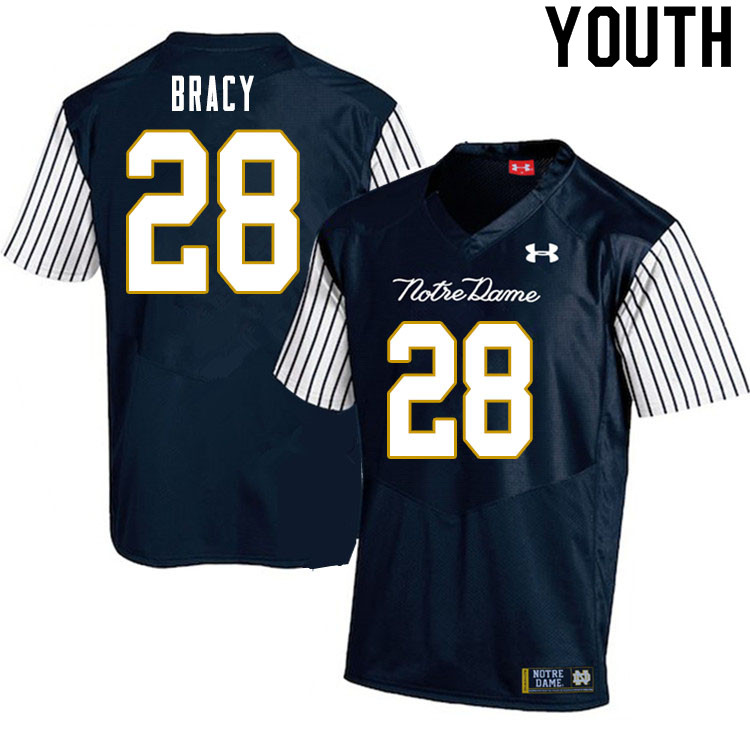 Youth #28 TaRiq Bracy Notre Dame Fighting Irish College Football Jerseys Sale-Alternate